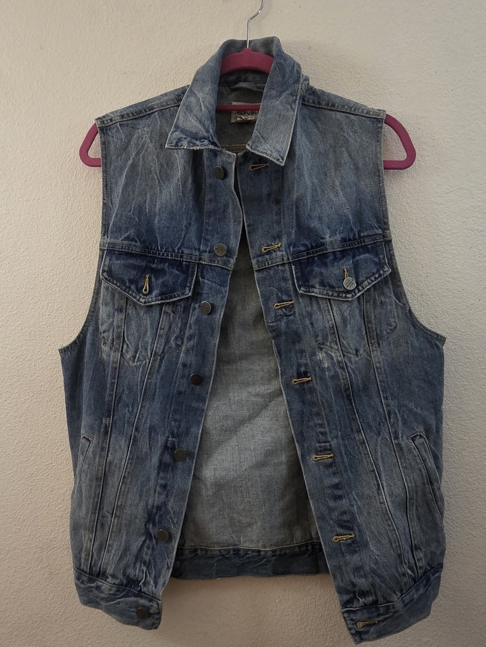 For The Republic Oversize Denim Vest